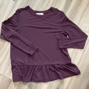 LOFT Long-sleeves Peplum Shirt